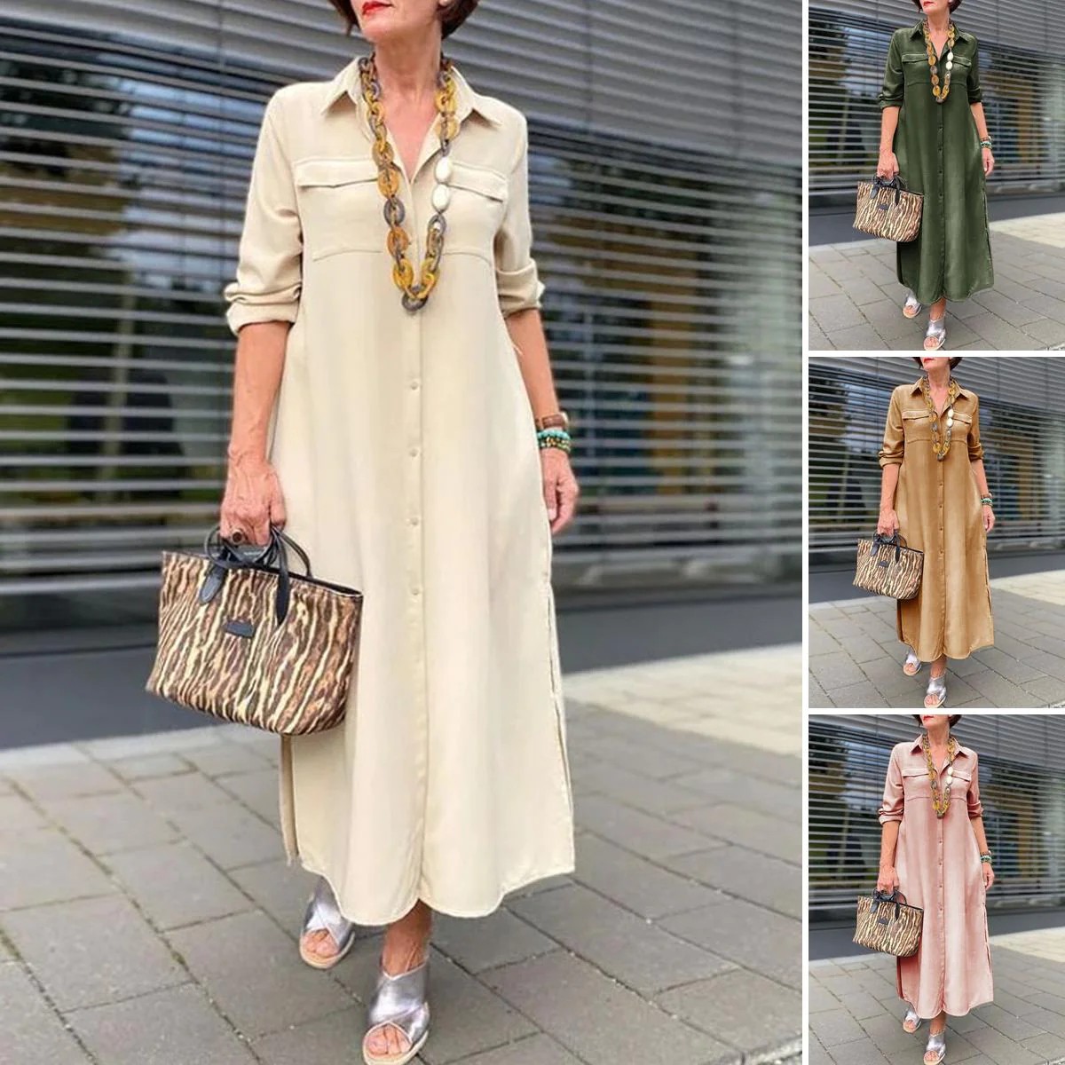 1695716174751939.jpg Intriguing Energy Button Front Flap Pocket Split Hem Dress.jpg